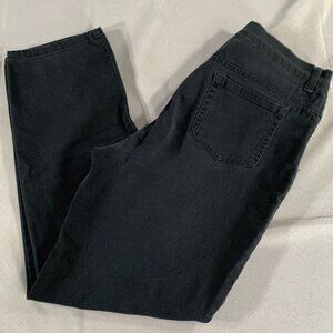Gloria Vanderbilt Amanda Black Jeans Womens 12 High Rise Stretch Tapered Denim